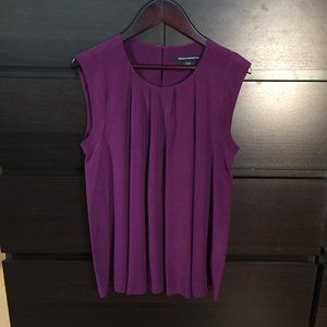 French Connection 100% Silk Blouse in Royal Purple